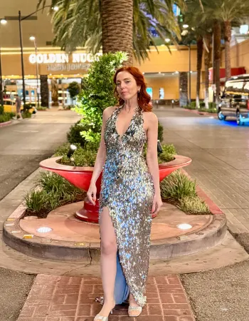 Damla Payetli Uzun Elbise - Brillante