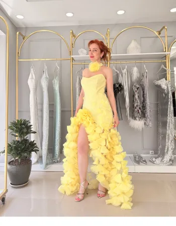 Butter Yellow Elbise -Alma Del Sol