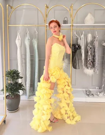 Butter Yellow Elbise -Alma Del Sol