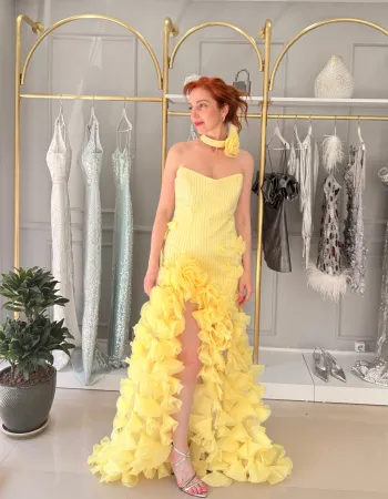 Butter Yellow Elbise -Alma Del Sol