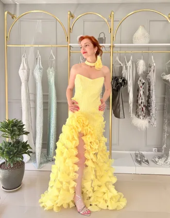 Butter Yellow Elbise -Alma Del Sol