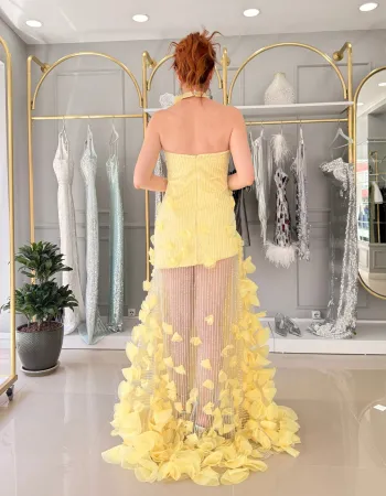 Butter Yellow Elbise -Alma Del Sol