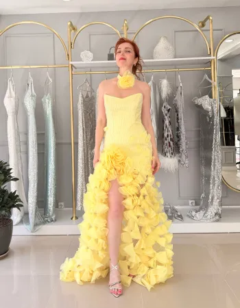 Butter Yellow Elbise -Alma Del Sol