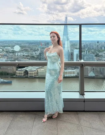 Su Yeşili Payetli Elbise - Serenite