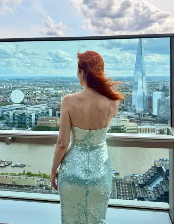 Su Yeşili Payetli Elbise - Serenite