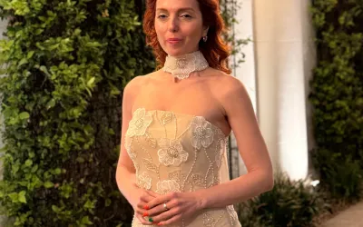 Üç Boyutlu Pelerin Detaylı Mini Elbise - Capa En Flor