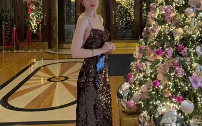 Bordo Payetli Uzun Elbise - Vino Rojo