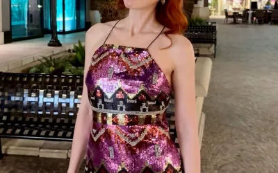 Hint Desenli Payetli Mini Elbise - Danza de Colores